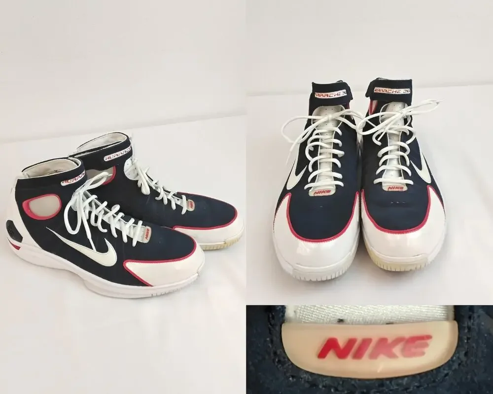 Nike Air Zoom Huarache 2K4 Olympics Size 13 Blue/White Pre-Owned No Box #Z5823